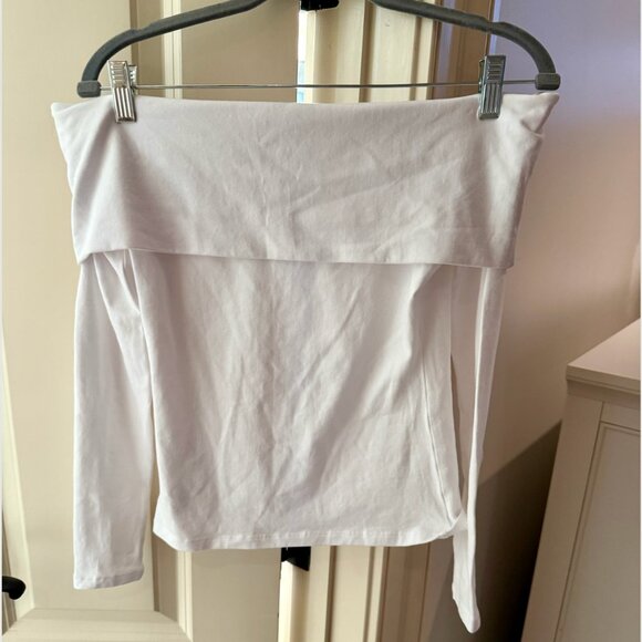 Abercrombie Long-Sleeve Seamless Tuckable Off-The-Shoulder Top - Picture 5 of 6